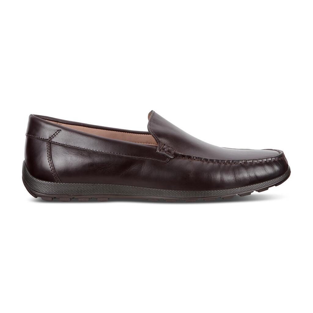 Ecco Dip Moc Mens Moccasins Coffee Sales - India BCF-178063